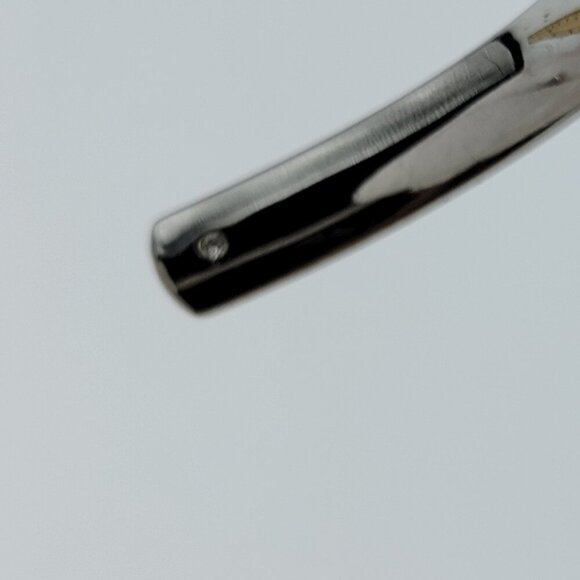 Michael Kors Silver Tone Logo Open Cuff Bracelet Tiny Diamond Accent 6.5" - Picture 10 of 11